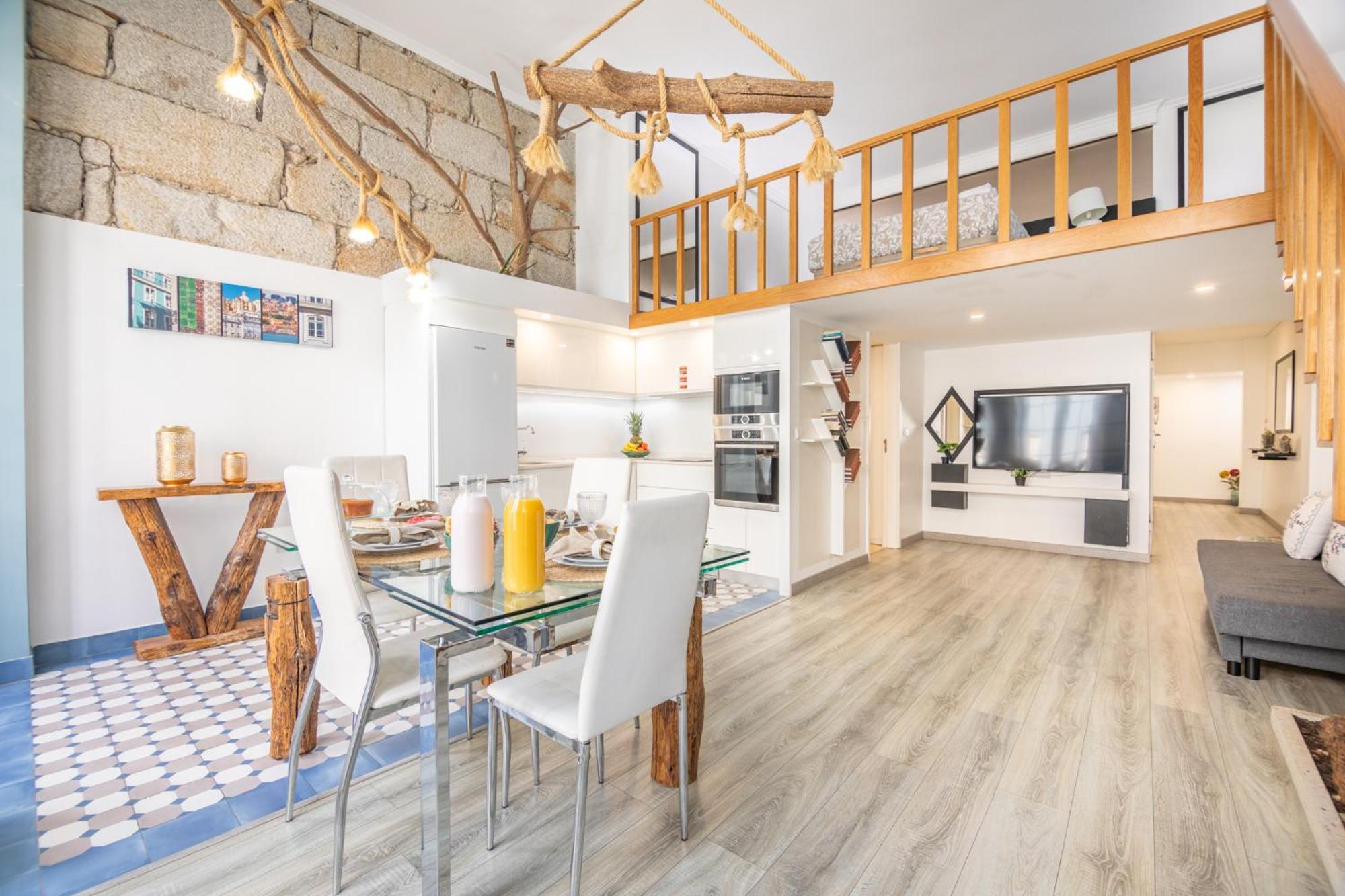 Deluxe Spacious Flats W Mezzanine By Host Wise Leilighet Porto Rom bilde